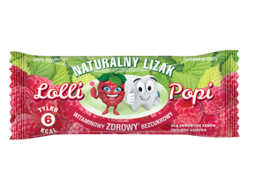 Przejdź do produktu Naturalny Lizak zdrowy bezcukrowy niskokaloryczny - smak malinowy display (40 szt)