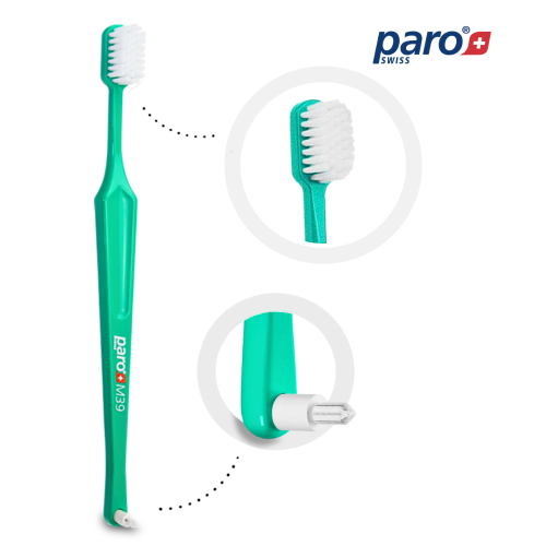 Przejdź do produktu Paro®classic 2w1 - średnio twarda szczoteczka do zębów ze szczoteczka międzyzębowa 
